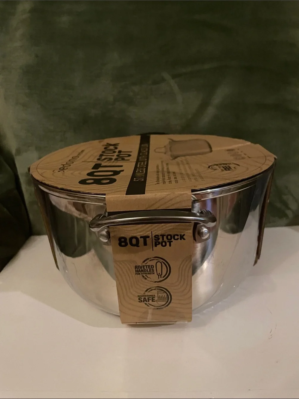 8QT Stainless Steel Stock Pot - Silver